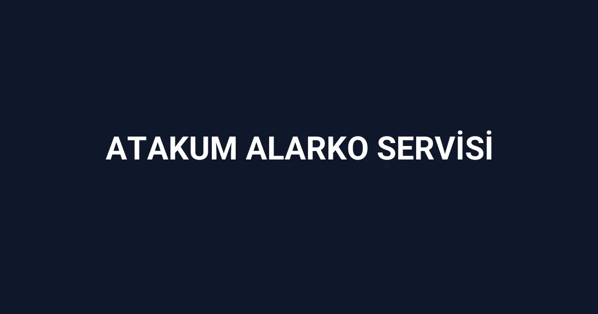 Atakum Alarko Servisi